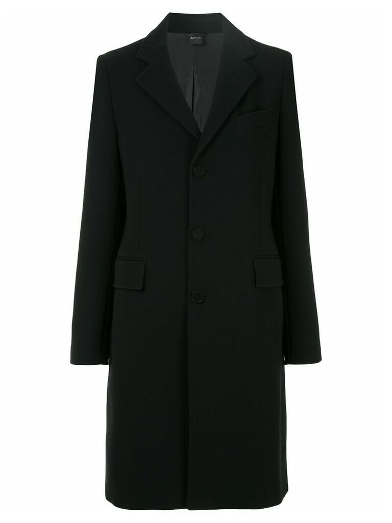 Aspesi plain single breasted coat - Black