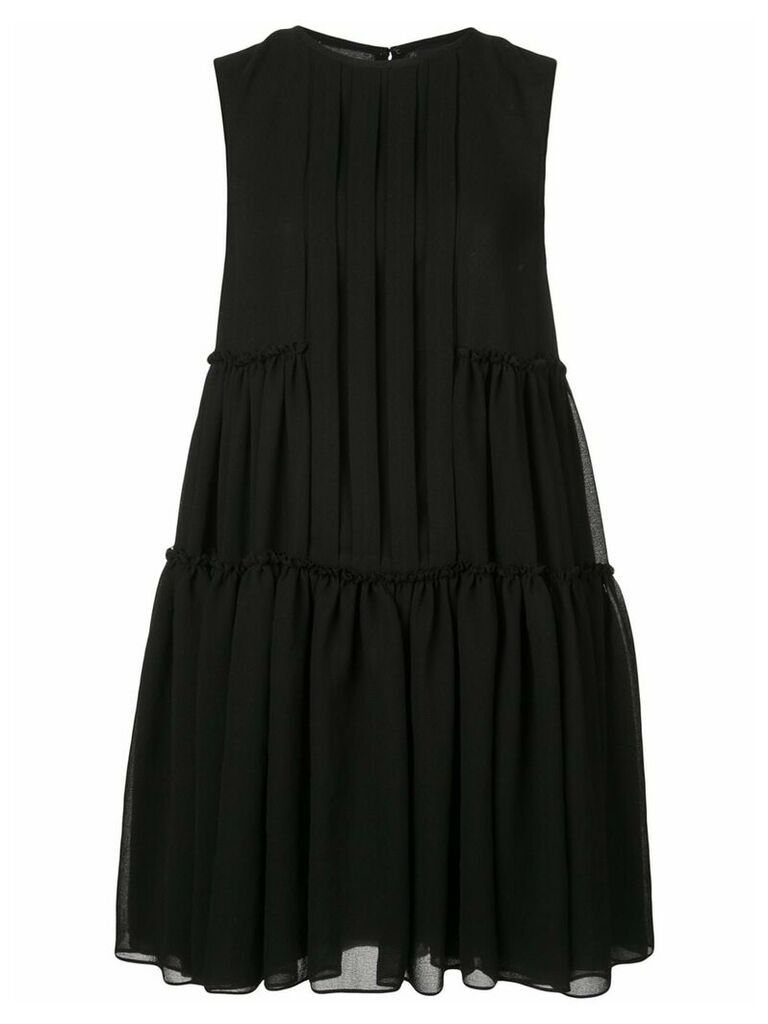 Vera Wang pleated shirt dress - Black