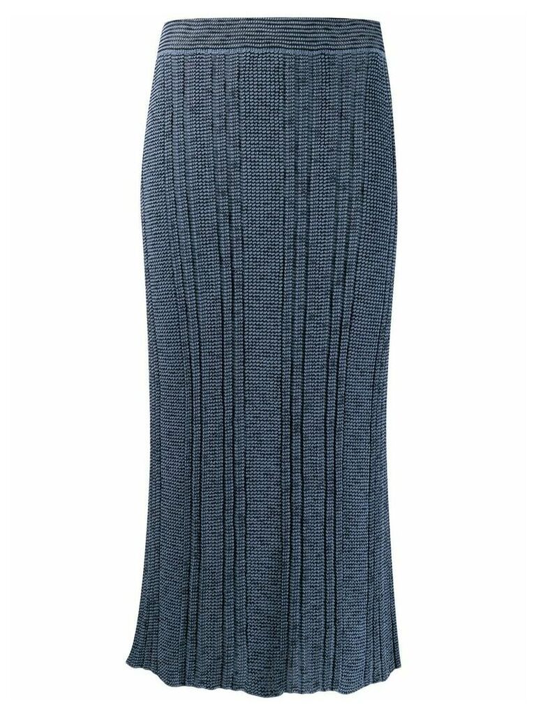 Jil Sander knitted midi skirt - Blue