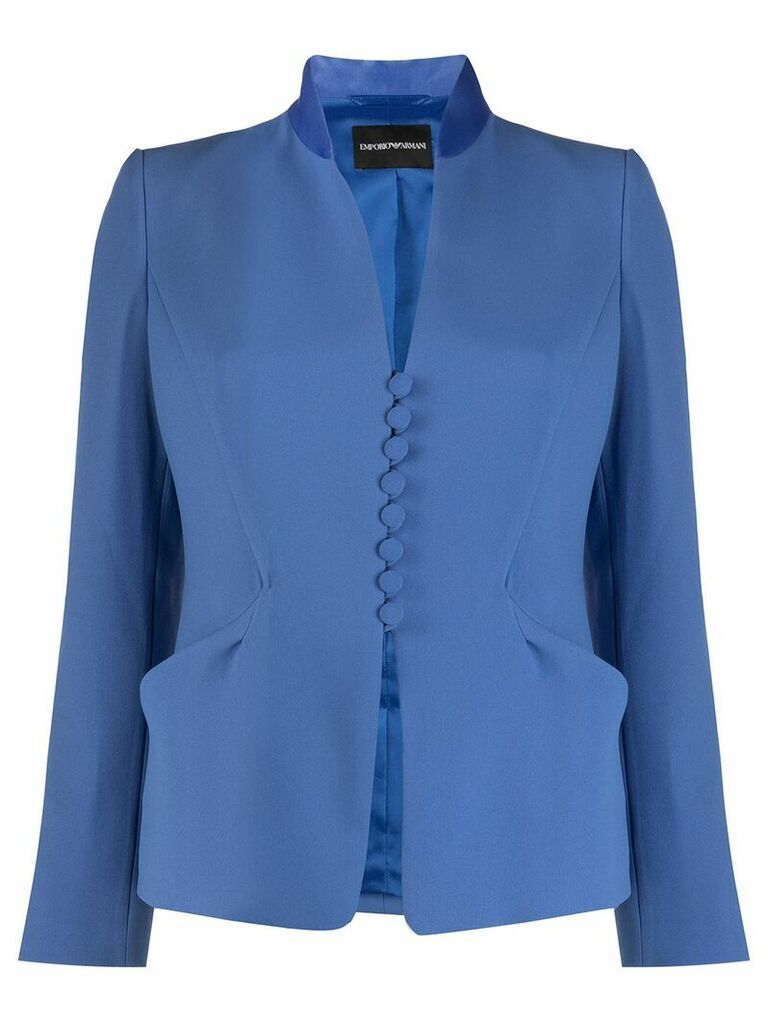 Emporio Armani tailored crepe blazer - Blue