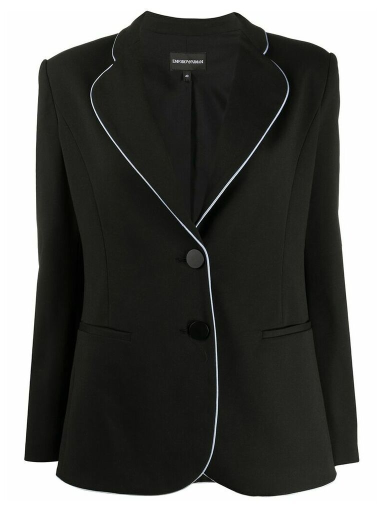 Emporio Armani tailored single-breasted blazer - Black