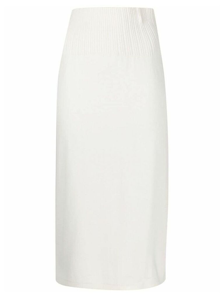Roberto Collina pull-on knitted skirt - White