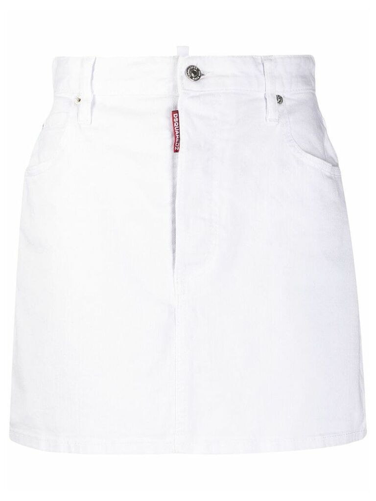 Dsquared2 Icon denim skirt - White