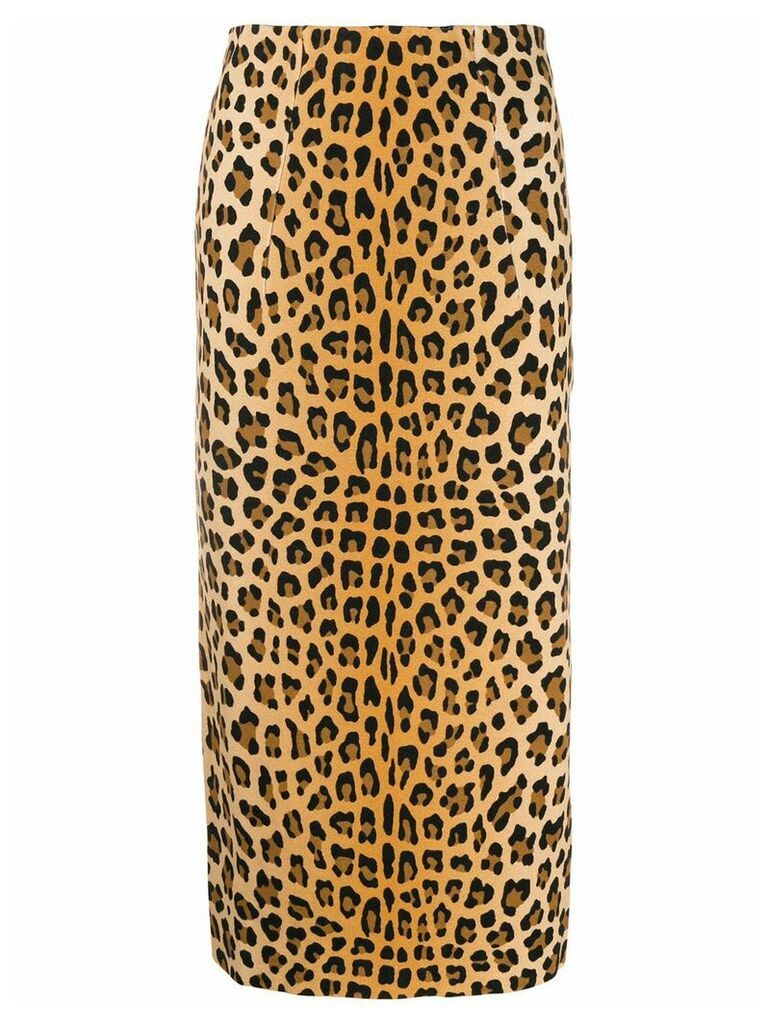 Blumarine leopard print skirt - NEUTRALS