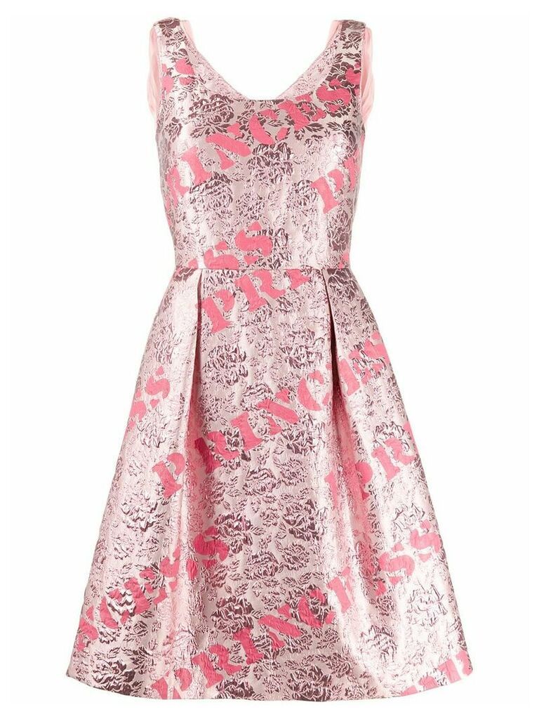 Moschino printed flared dress - PINK