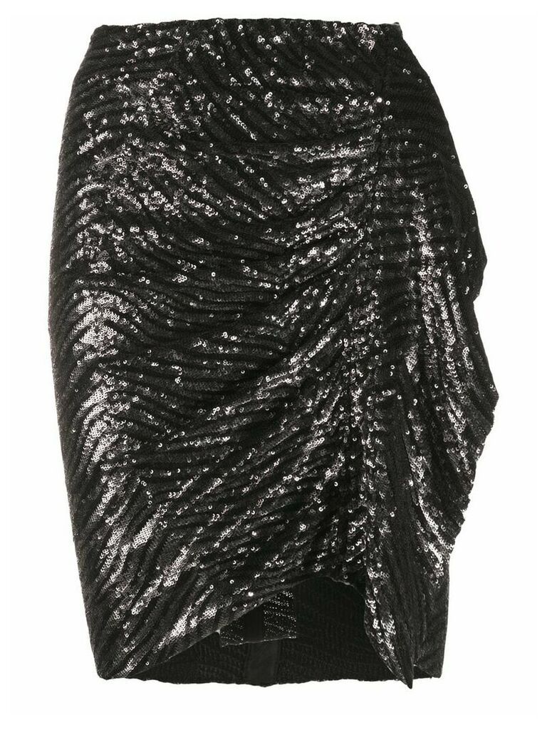 IRO gathered side sequin skirt - Black