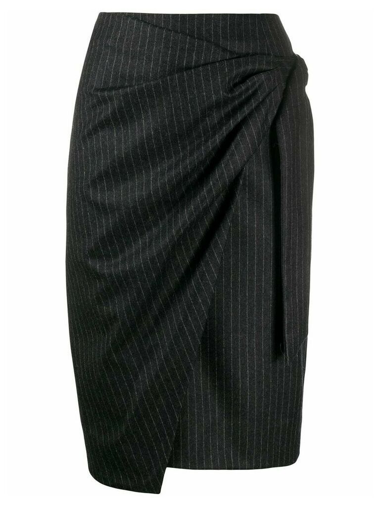 Isabel Marant pinstriped draped skirt - Grey