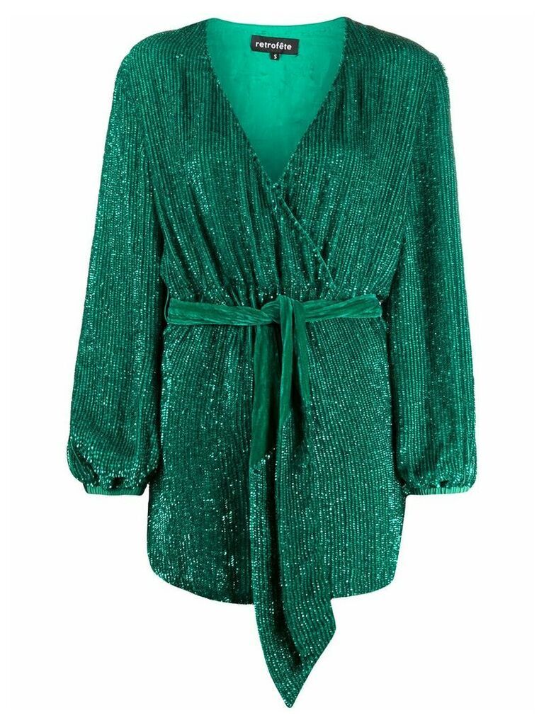 Retrofete wrap style dress - Green