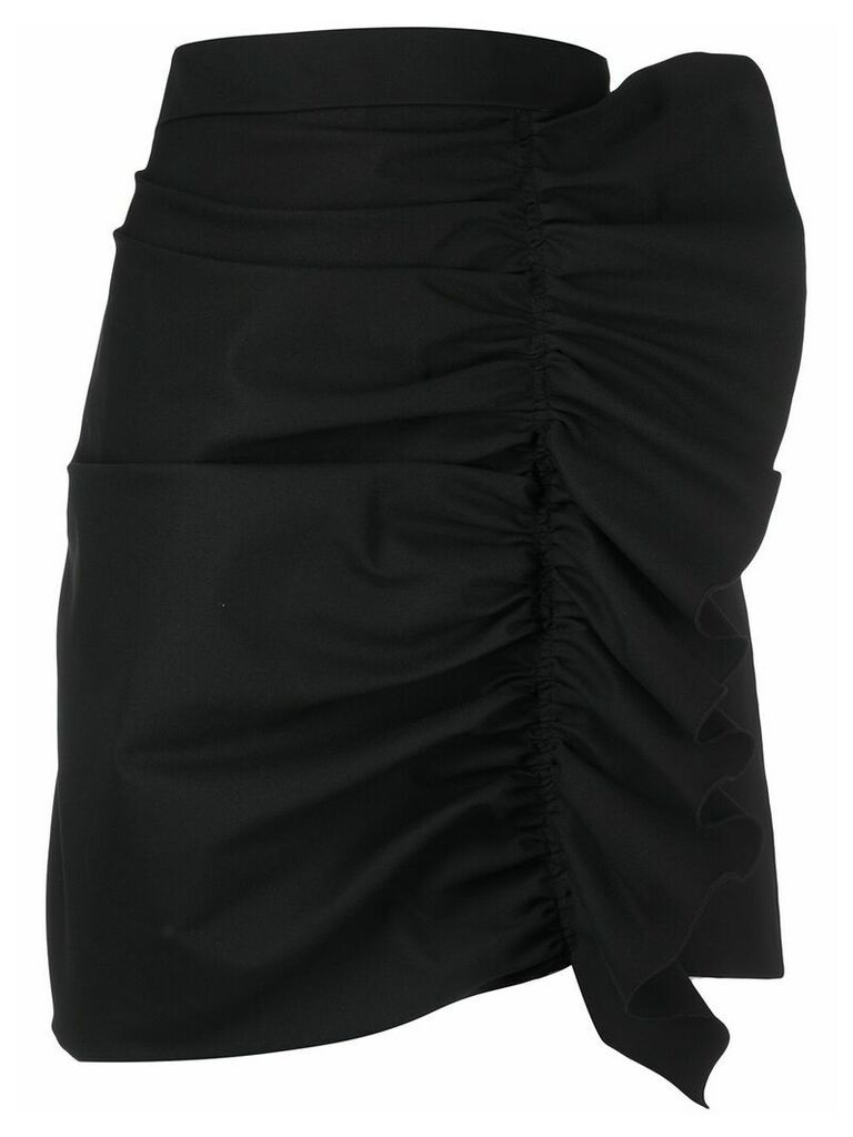 RedValentino ruffle trim short skirt - Black