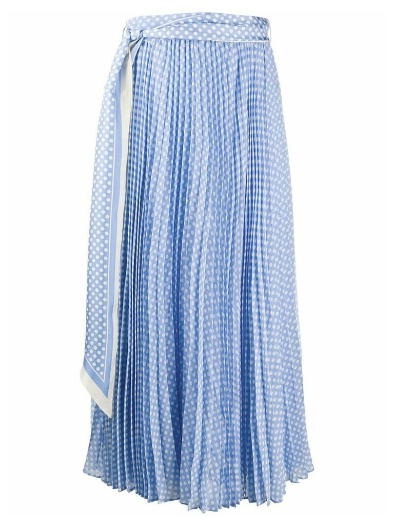 Zimmermann polka-dot pleated skirt - Blue