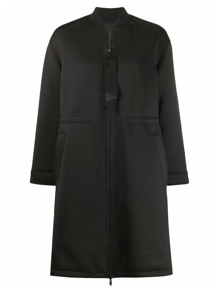 Emporio Armani zipped midi coat - Black