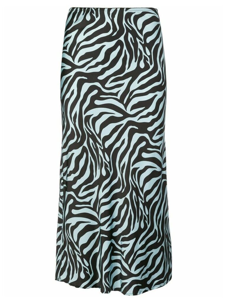 Andamane zebra-print midi skirt - Blue
