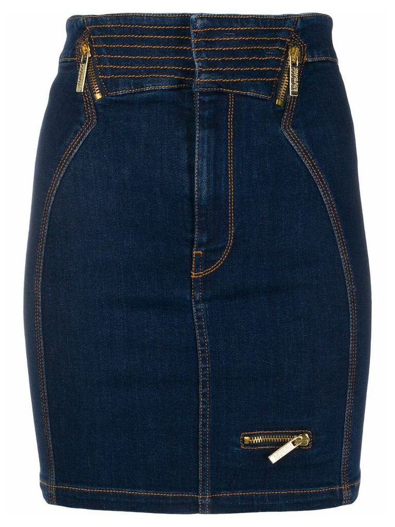Versace Jeans Couture fitted denim skirt - Blue