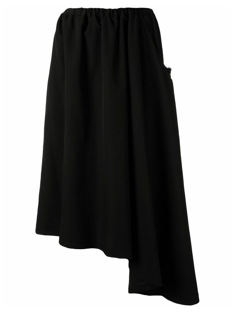 Y's knitted asymmetric midi skirt - Black