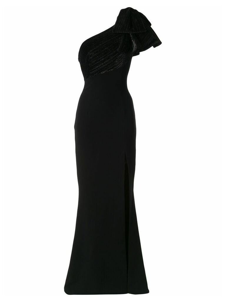 Saiid Kobeisy ruffled evening dress - Black
