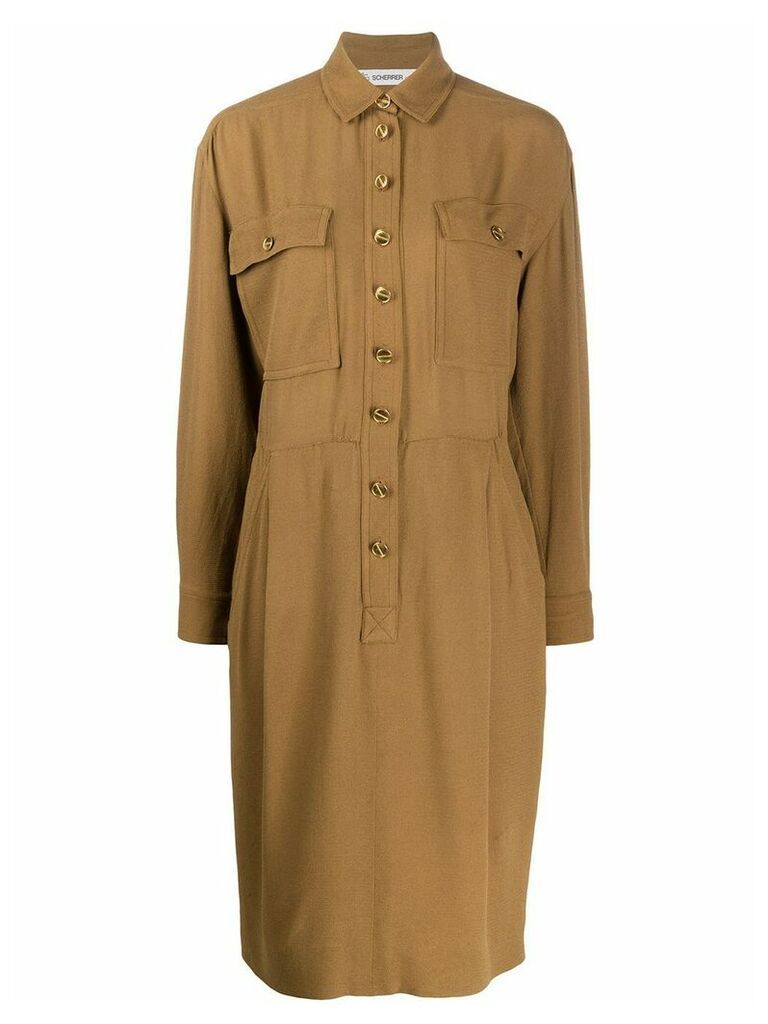 Jean Louis Scherrer Pre-Owned 1970s shirt dress - Neutrals