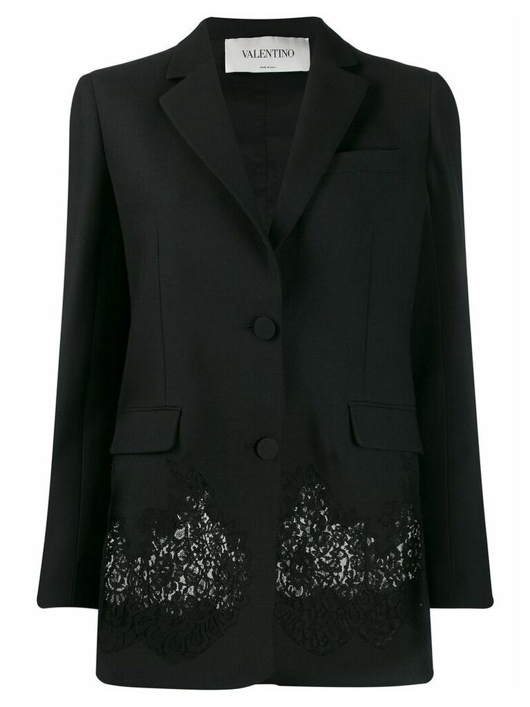Valentino lace panel blazer - Black