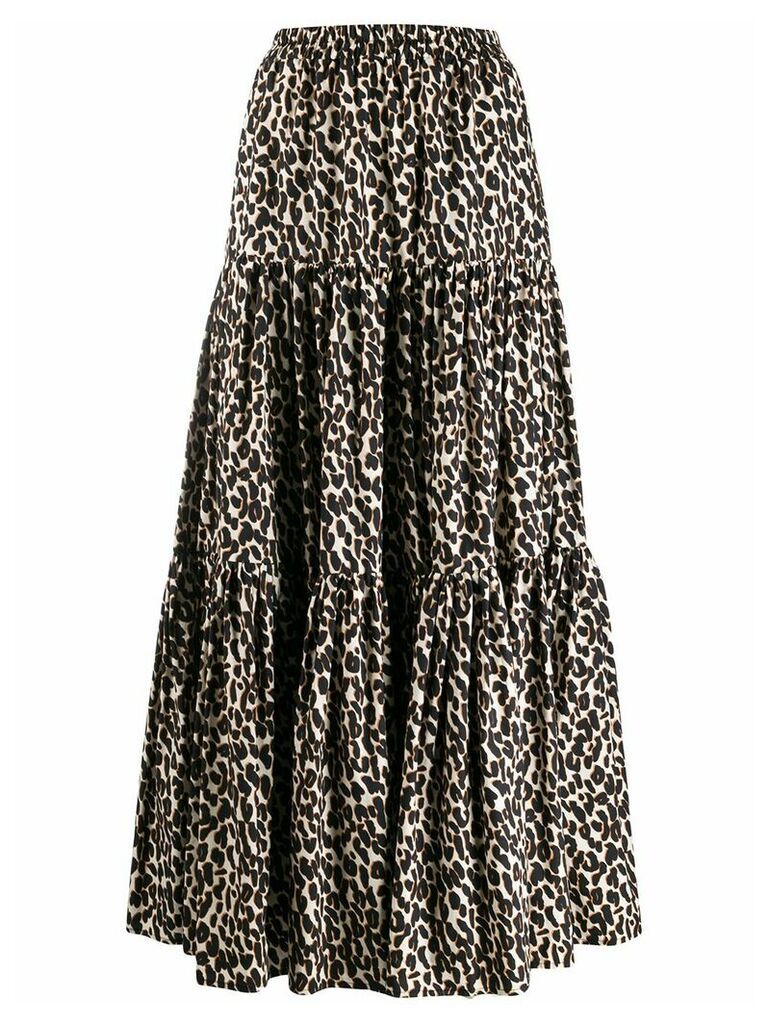 La Doublej full leopard print skirt - Neutrals
