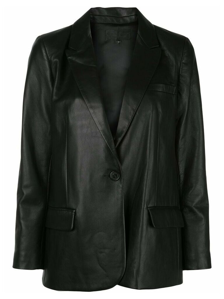 Nili Lotan single breasted leather blazer - Black