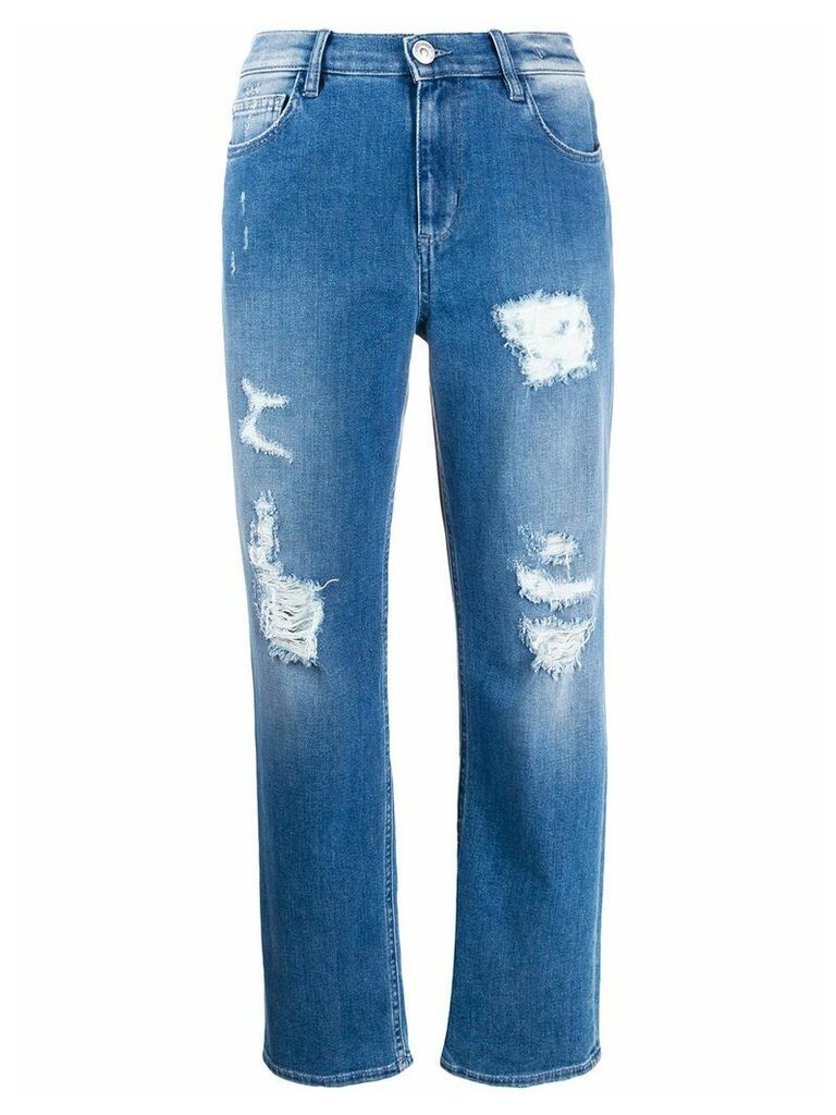 Twin-Set ripped boyfriend jeans - Blue