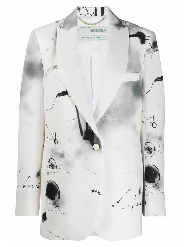Off-White abstract print single-breasted blazer