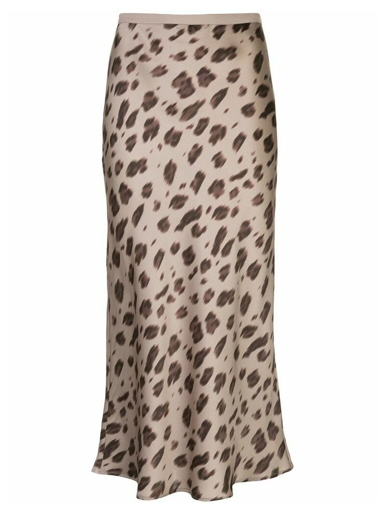 ANINE BING leopard print midi skirt - Brown