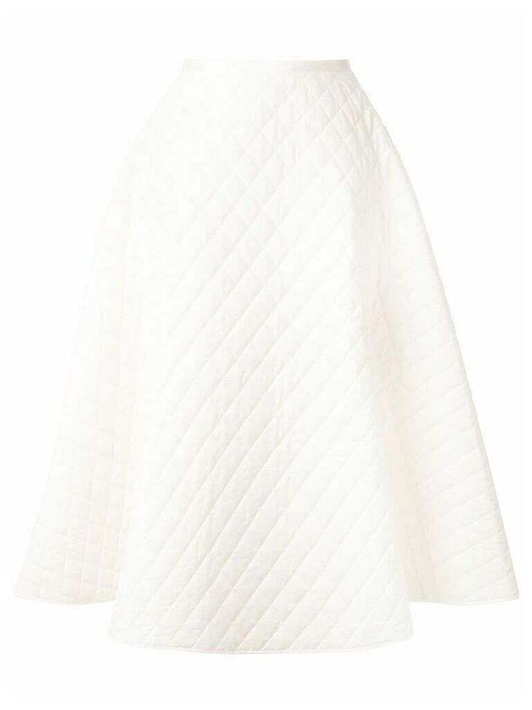 Lee Mathews Olive quilted skirt - White