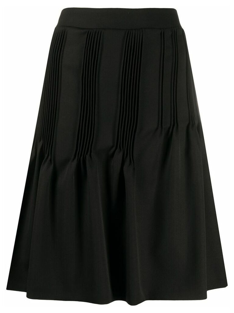 Nina Ricci micro-pleat midi skirt - Black