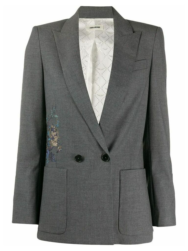 Zadig & Voltaire embroidered blazer - Grey