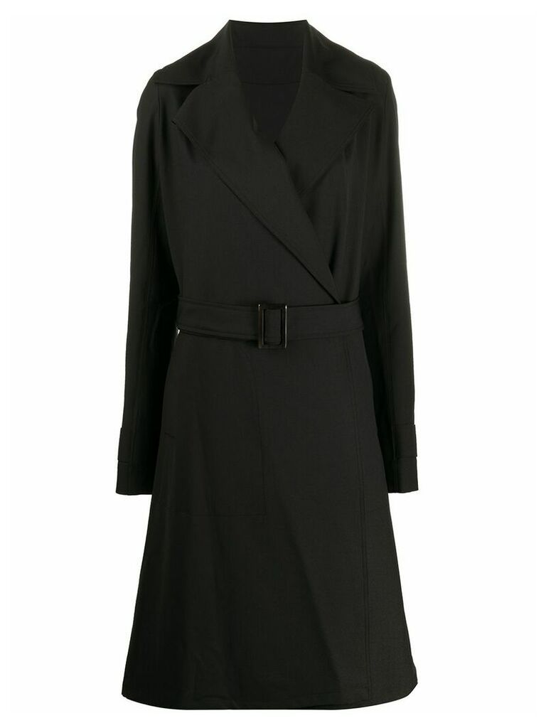 Rick Owens belted double-breasted coat - Black
