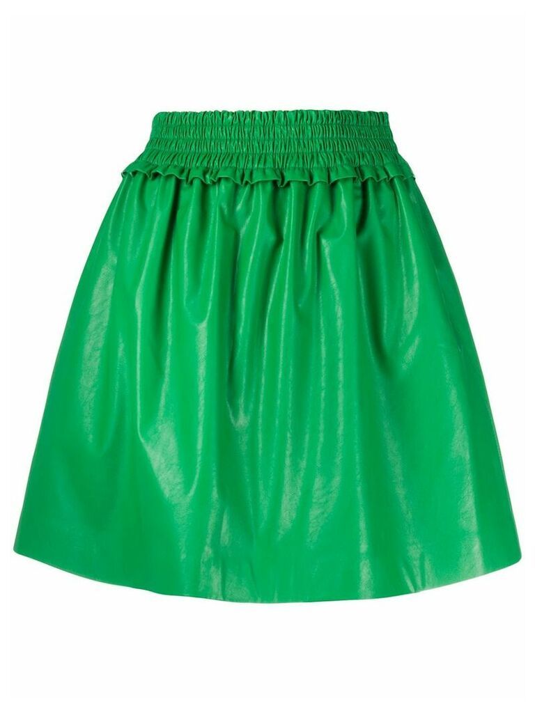 MSGM pleated flared skirt - Green