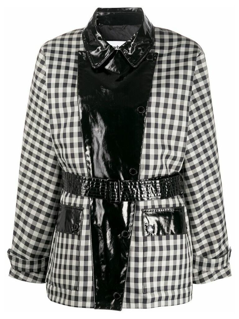 Barbour x Alexa Chung Ivy PVC-panelled gingham coat - Black