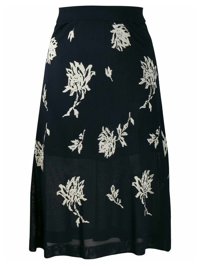 Chloé floral print layered skirt - Blue