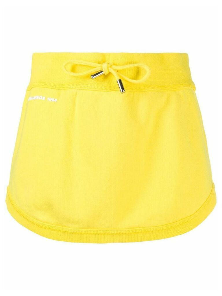 Dsquared2 short drawstring waist skirt - Yellow
