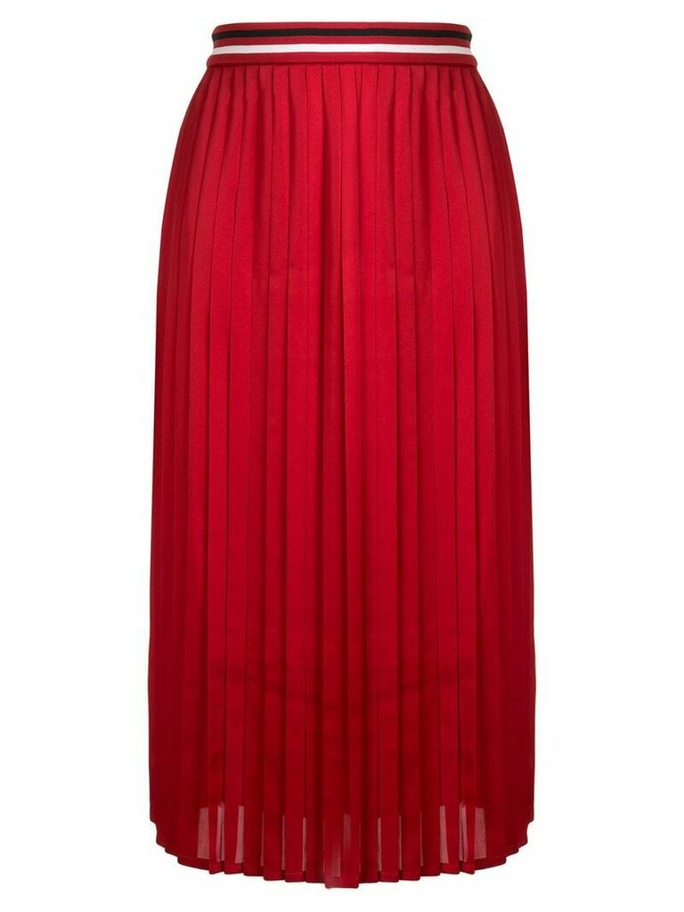 GOODIOUS pleated midi skirt - Red