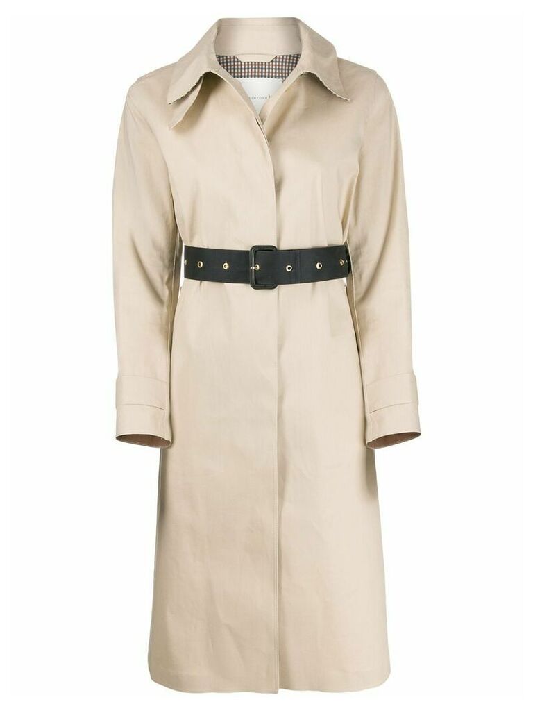 Mackintosh Roslin single breasted coat - Neutrals