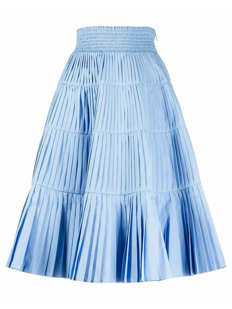 Prada high waist pleated skirt - Blue