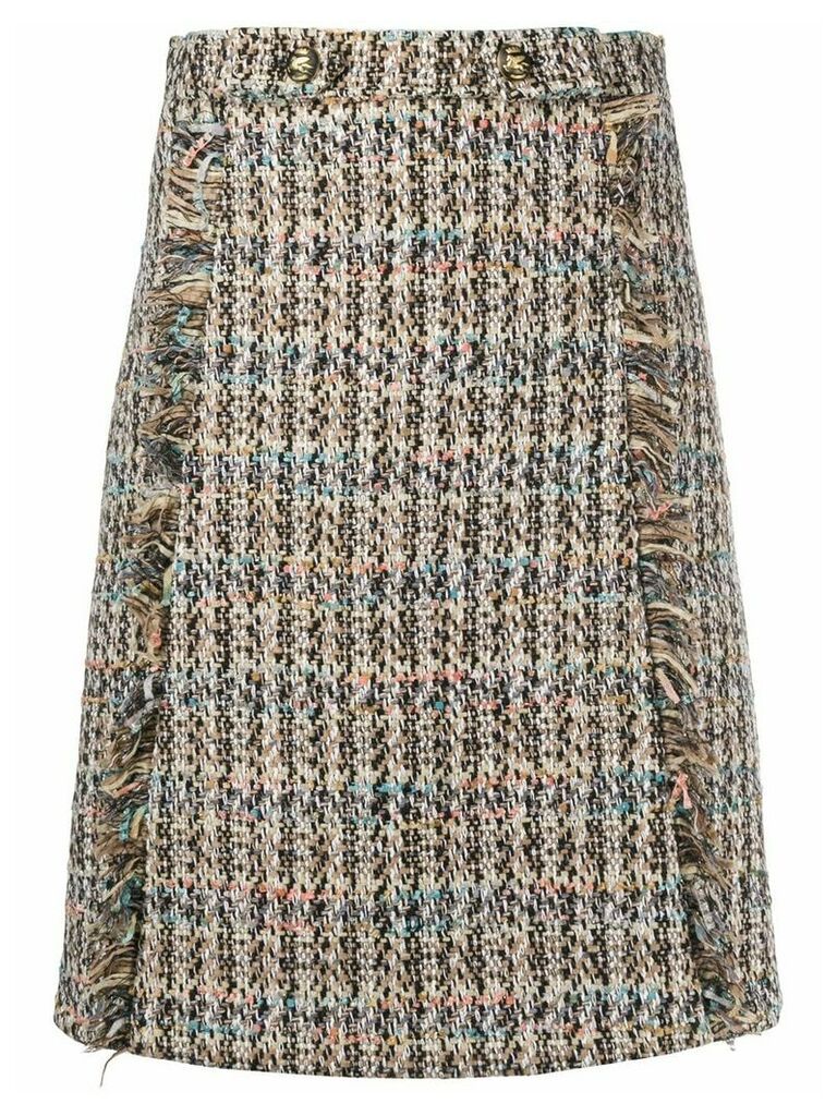 Etro tweed straight skirt - NEUTRALS