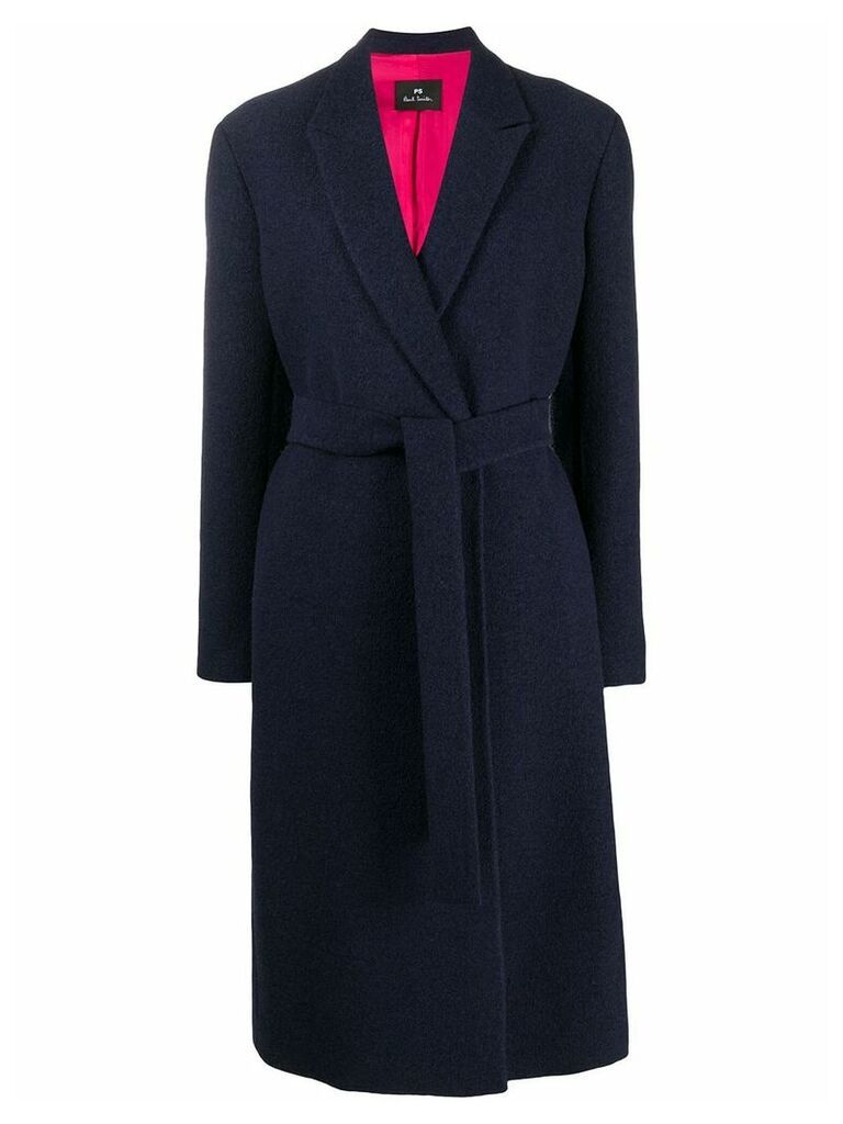PS Paul Smith oversized belted coat - Blue