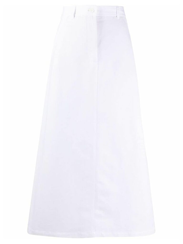 Aspesi A-line midi skirt - White