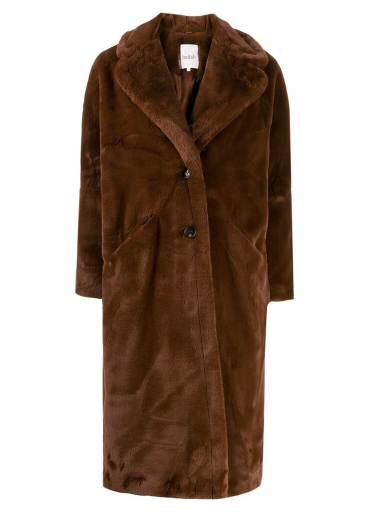 Ba & Sh Fibie faux fur coat - Brown
