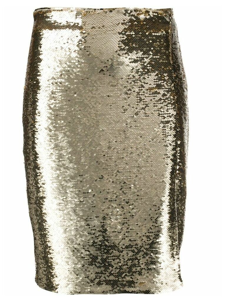 Emporio Armani sequin pencil skirt - GOLD