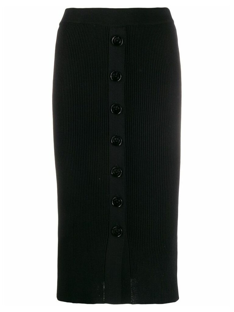 Pinko stretch fit ribbed pencil skirt - Black