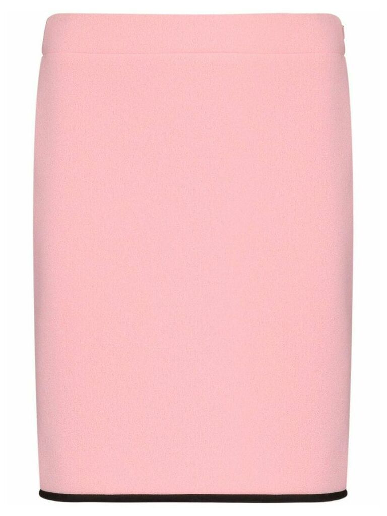 Moschino contrast hem fitted skirt - PINK