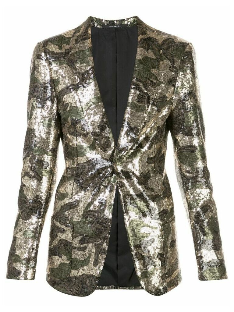 R13 sequined camouflage blazer - GOLD