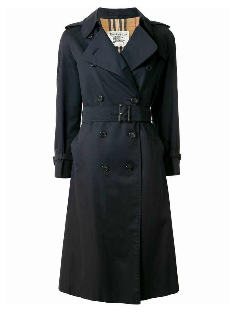 Burberry Pre-Owned double-breasted trench coat - Blue