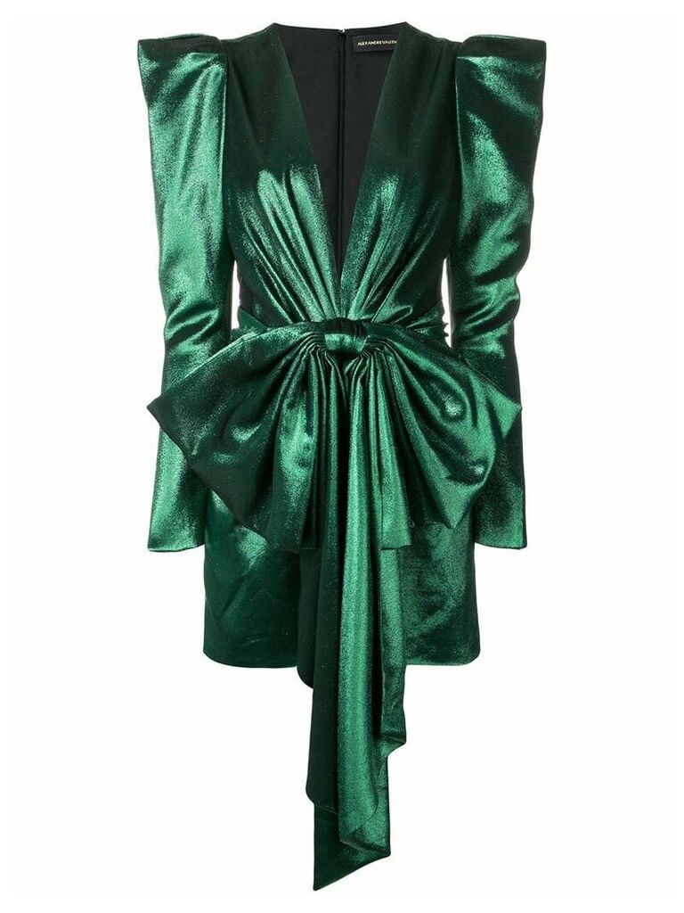 Alexandre Vauthier V-neck peplum dress - Green