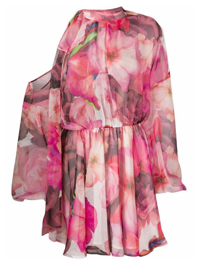 MSGM floral print dress - PINK
