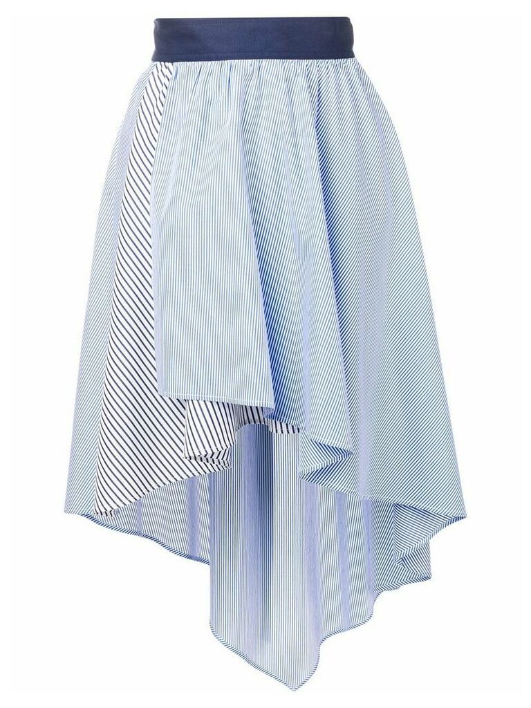 Sonia Rykiel striped asymmetric skirt - Blue