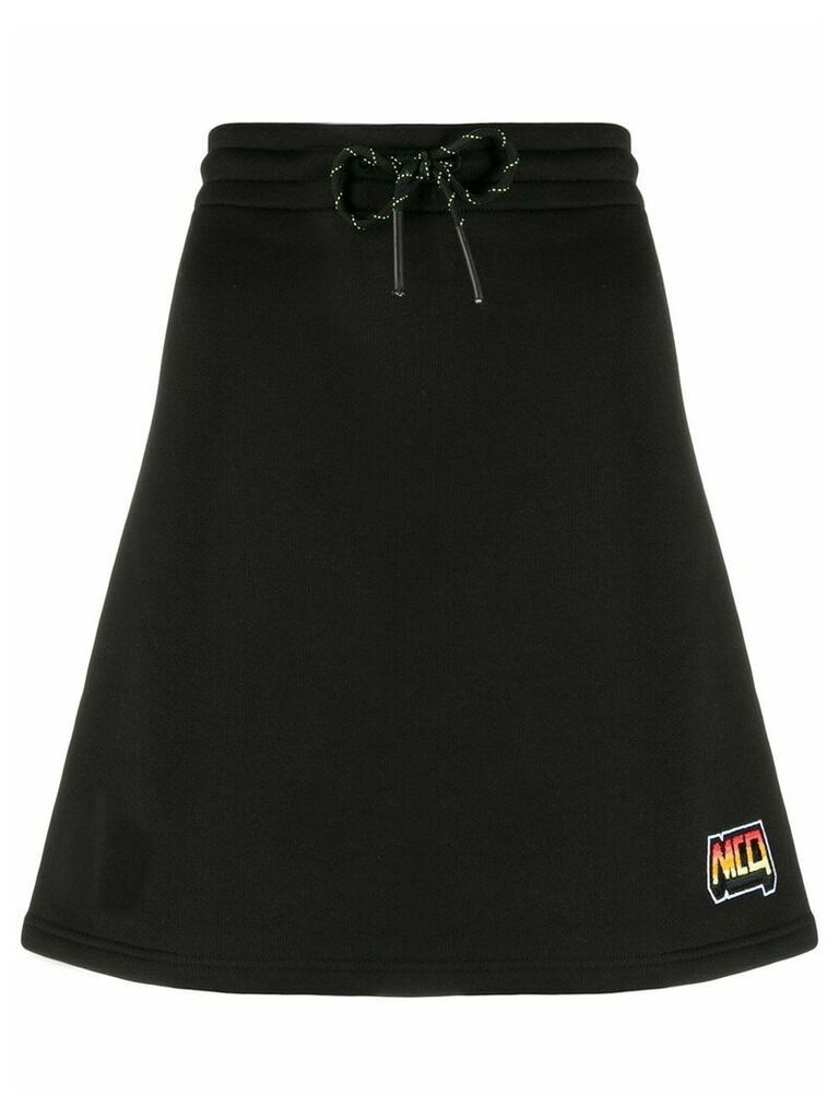 McQ Alexander McQueen side stripe A-line skirt - Black